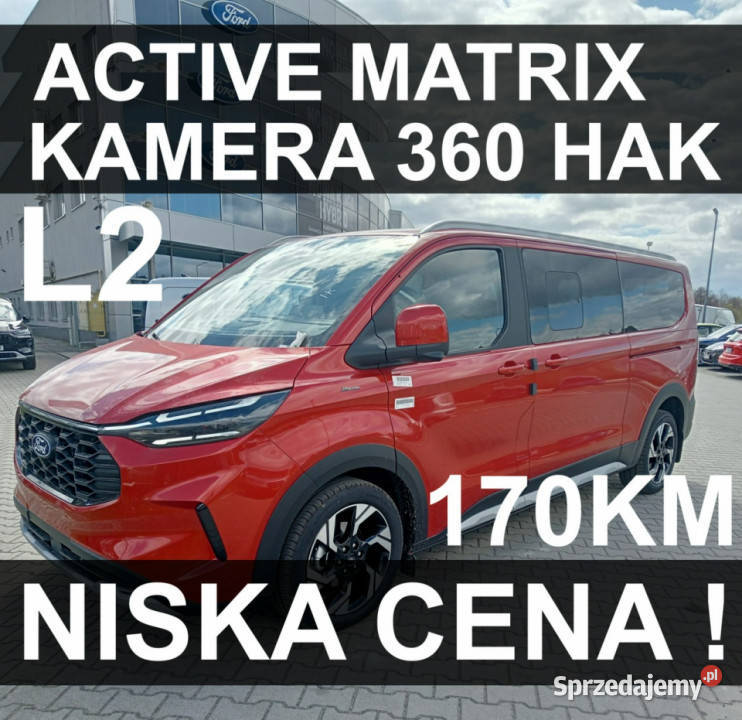 Ford Tourneo Custom Active 170 Matrix Led Kamera system Start-Stop Szczecinek