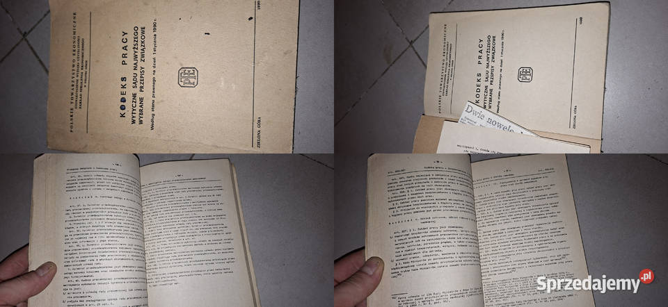 Kodeks Pracy 1969 niskonakładowe wydanie Łęczyca