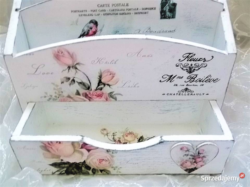 Listownik organizer z szufladą rękodzieło sprzedam