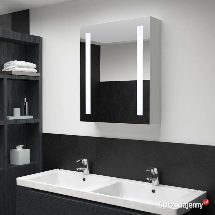 Szafka łazienkowa z lustrem i LED 50 x 13 x 70 mazowieckie Warszawa