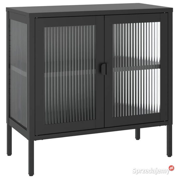 Szafka czarna 70x35x70 szkło i stal WM353001 Warszawa sprzedam