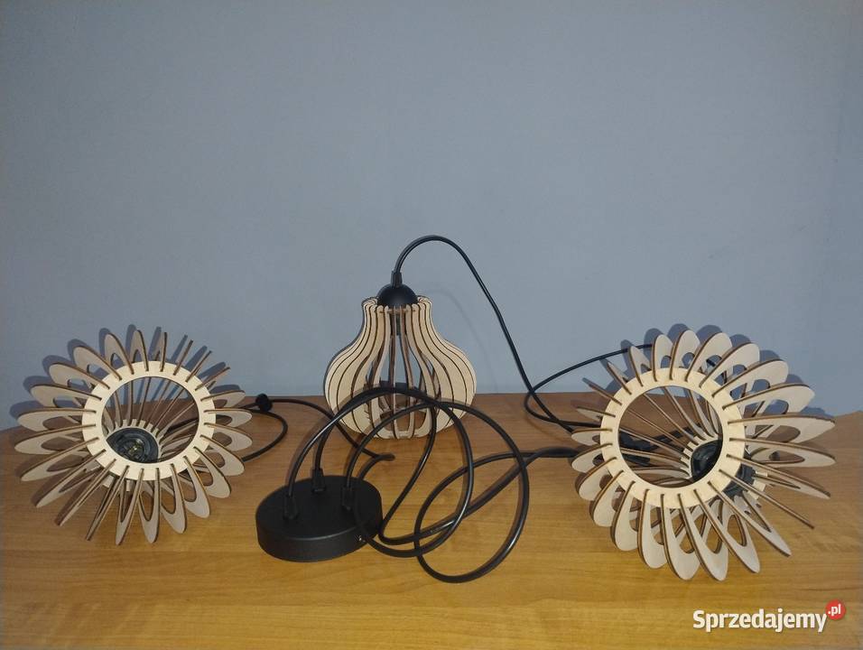 NOWA Nowoczesna Lampa wisząca Boho pająk Klosz 2 śląskie Blachownia