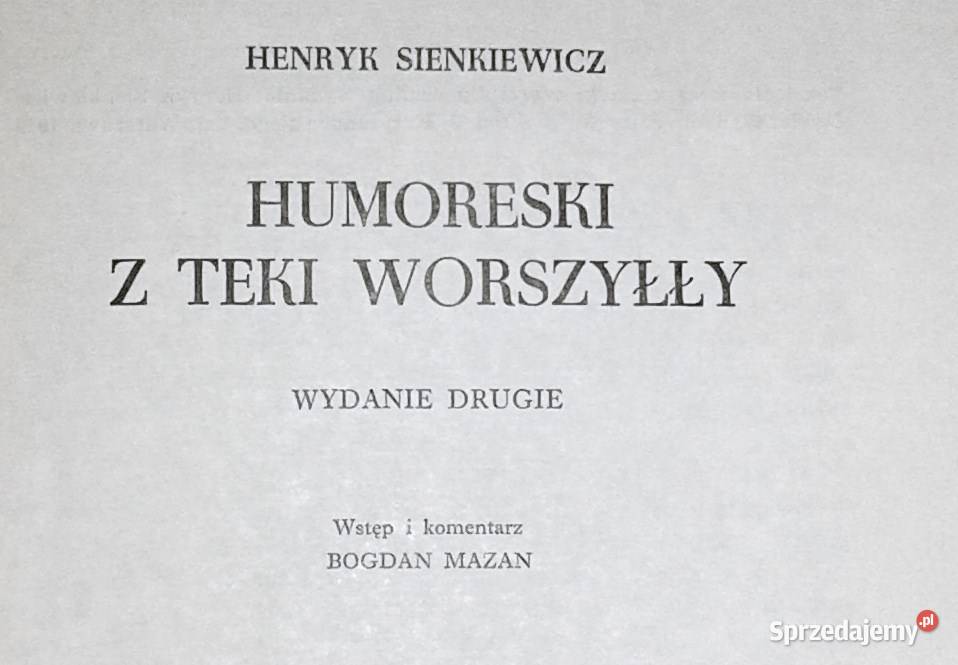 Humoreski z teki Worszyłły Henryk Sienkiewicz Chełm