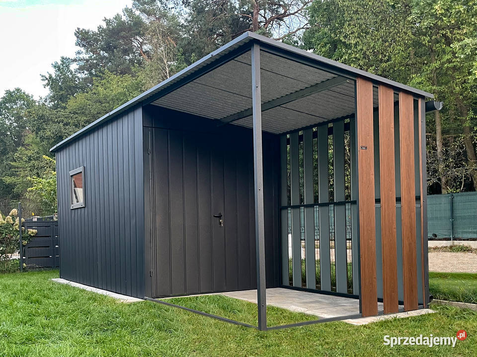 Domek ogrodowy 4x2m wiatka 252 ciemny grafitowy Domki narzędziowe Częstochowa