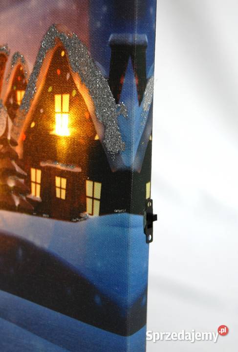 Jysk obraz podświetlany LED świąteczna wioska Boże Narodzenie lubelskie Lublin sprzedam