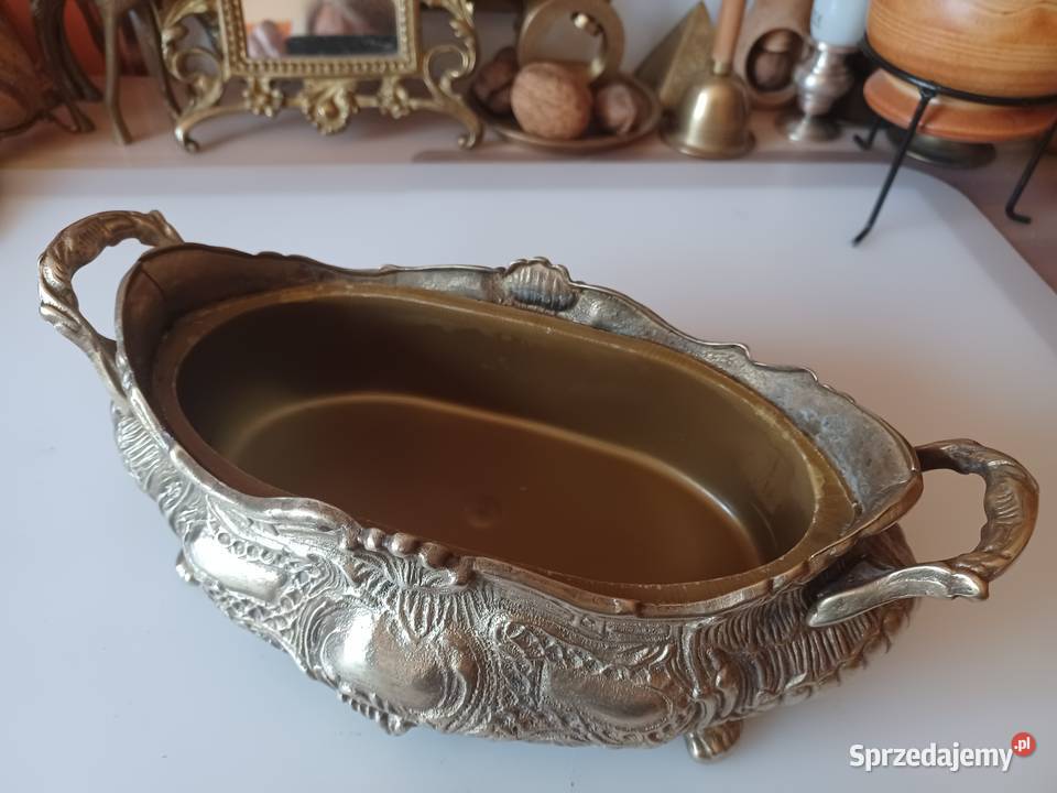 Piękna mosiężna żardiniera Poznań