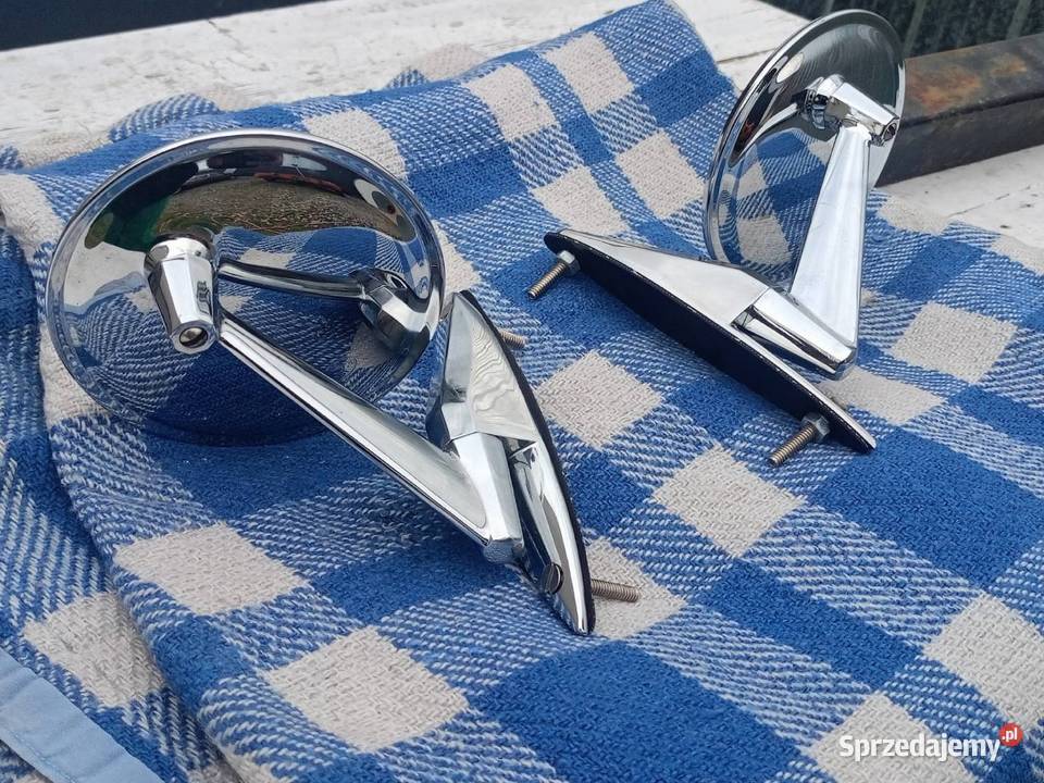 Lusterka chromowane klasyk zabytek retro opolskie Świerczów
