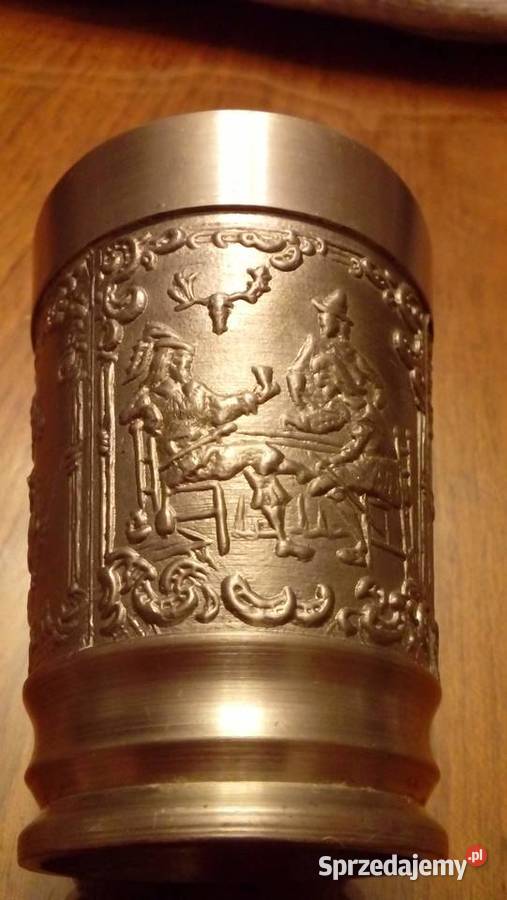 Metalowa czarka do wina sygnowana mazowieckie Warszawa