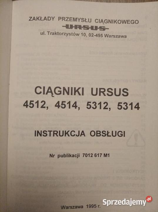 Instrukcja obsługi Ursus 4512451453125314 Lublin