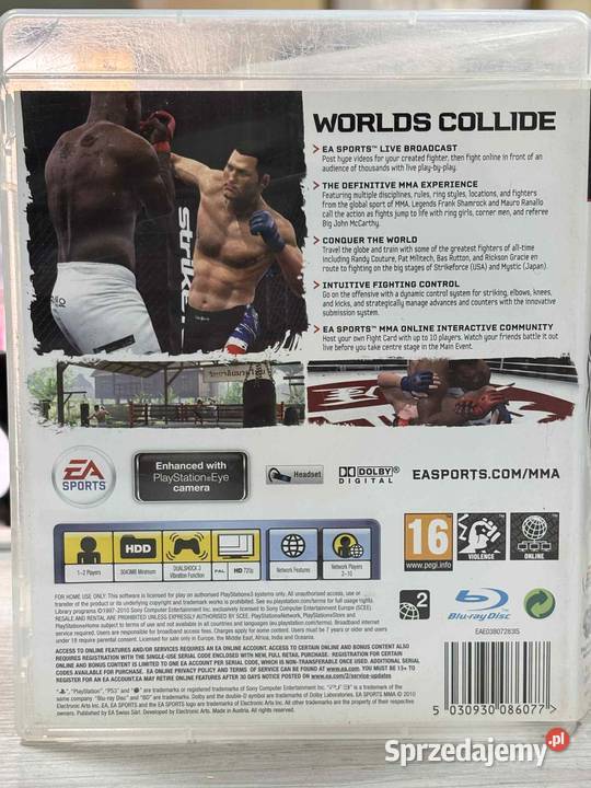 Ea Sports MMA Sony Playstation 3 Elbląg