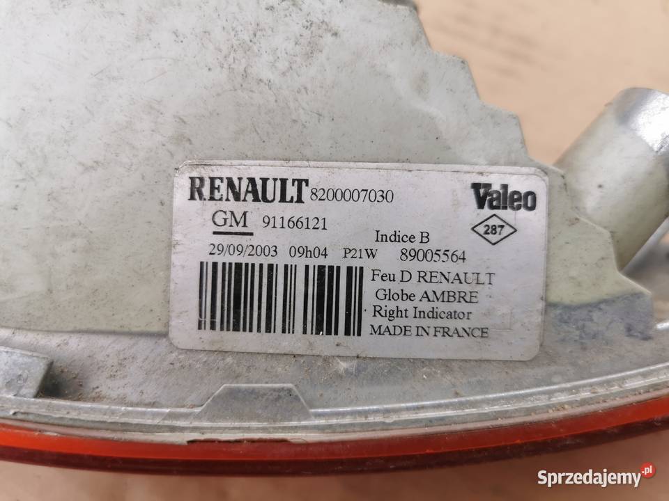 Kierunkowskaz lampy trafić II 2 vivaro wielkopolskie Sieraków sprzedam
