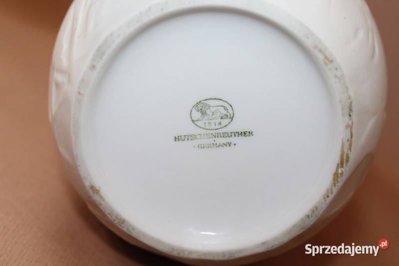 Biały wazon Hutschenreuther z lat 70tych 944 Szczecin