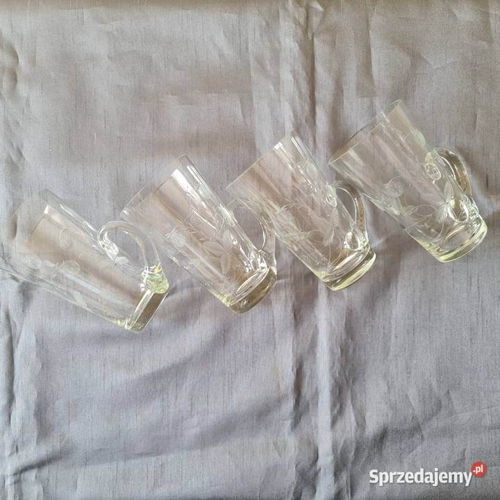 Szklanki z uchem Okres PRLu Warszawa sprzedam