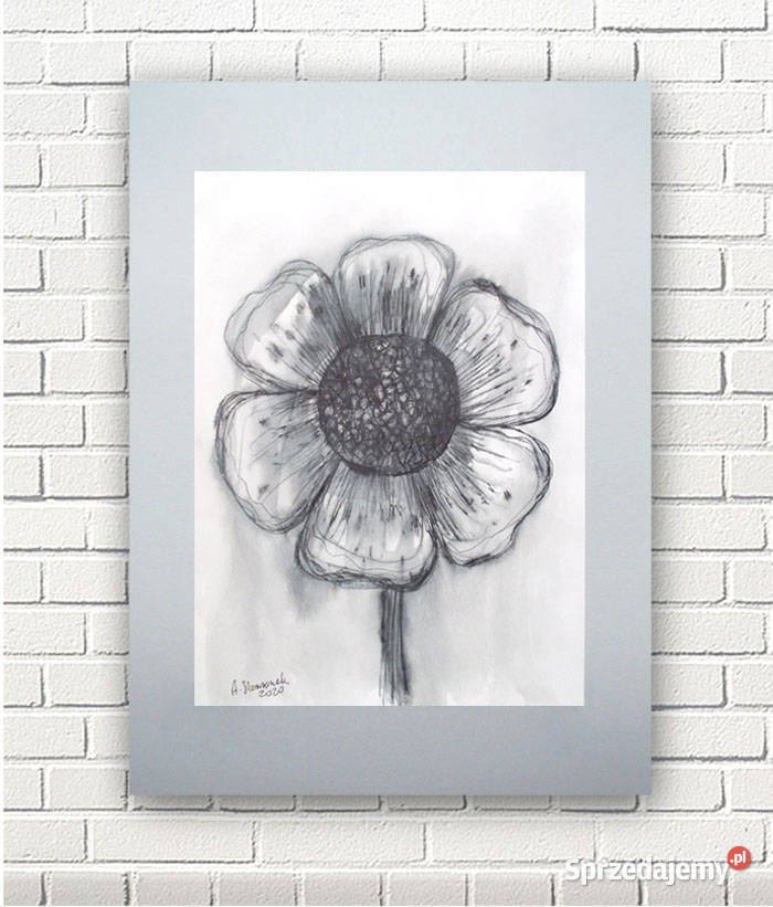 skandynawski rysunek do salonu szara grafika do Rzeszów