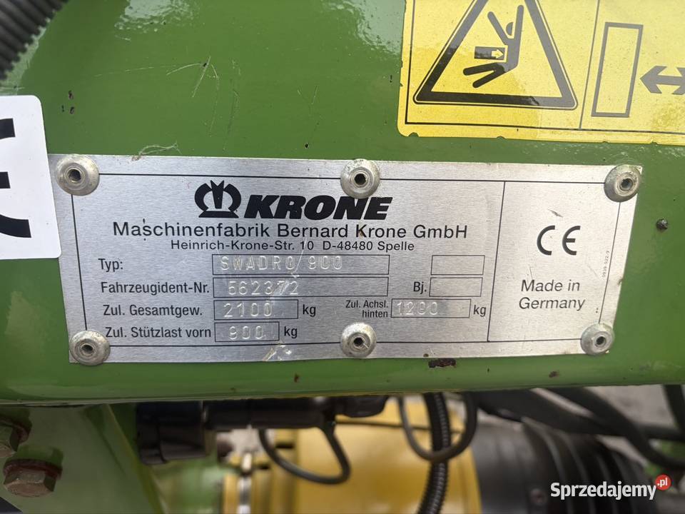 Zgrabiarka 2 karuzelowa Krone Swadro 900 Krone