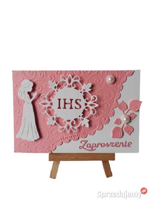 Zaproszenia Komunia Dziewczynka Ihs Z Koronką C6 Poznań
