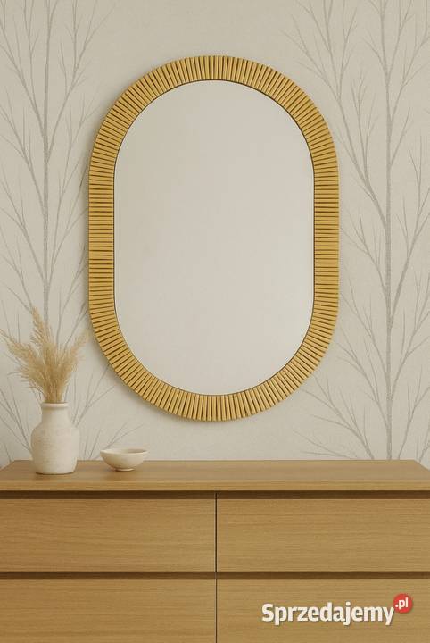 Lustro owalne 60x90 złota rama różne wymiary podkarpackie Przemyśl sprzedam