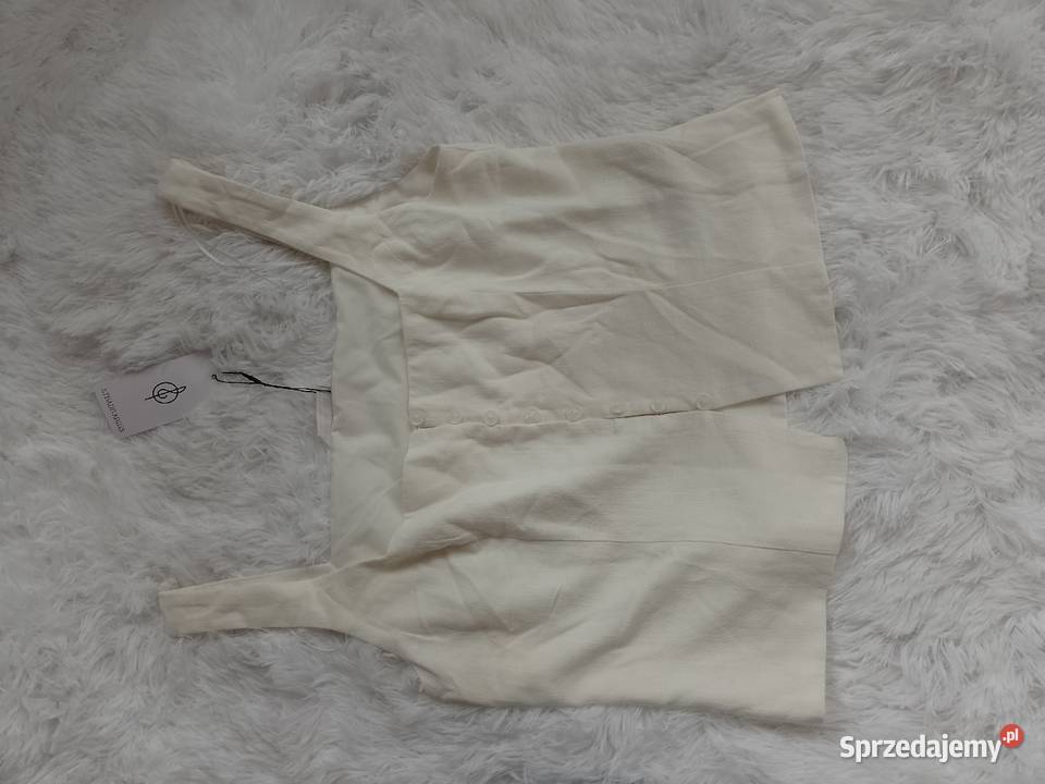 40L Stradivarius Ekskluzywna kremowa lniana sprzedam