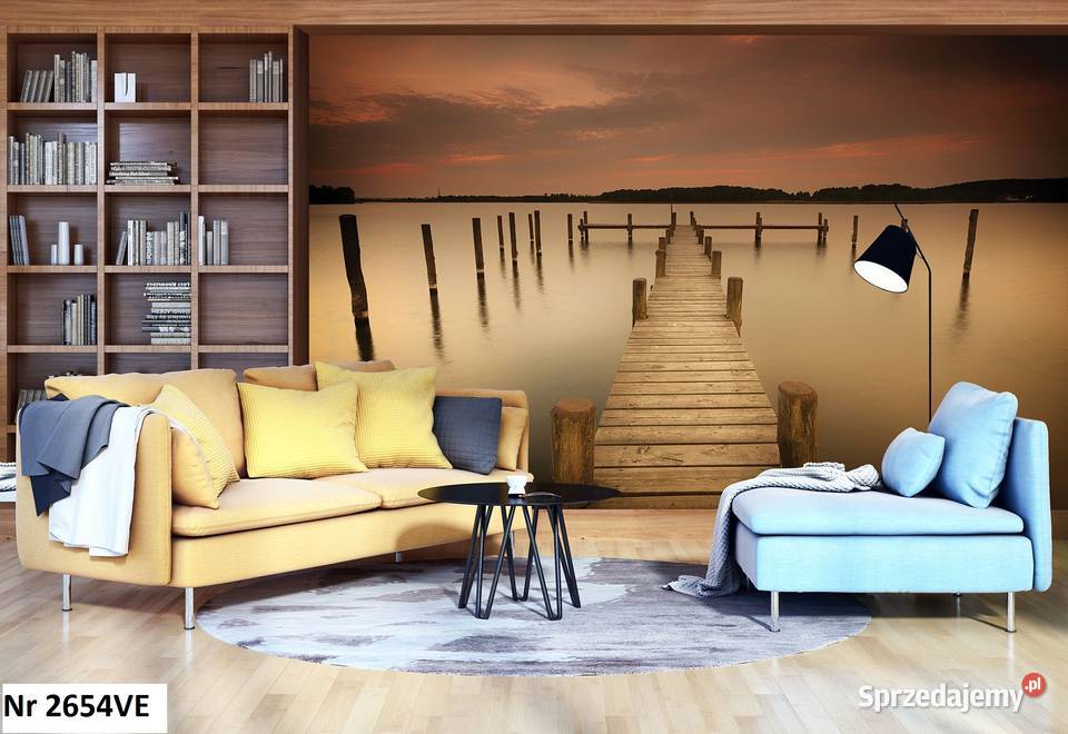 Tapeta fototapeta Widok pomost zachód słońca Ściany i elewacje