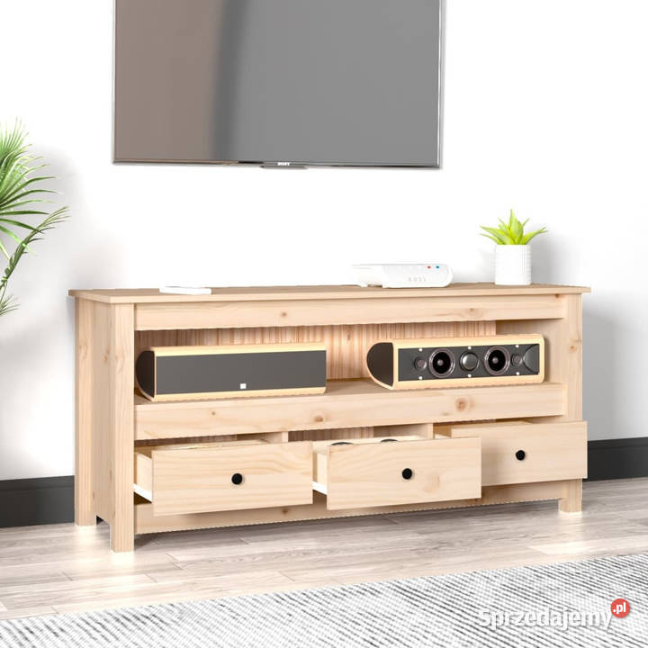 Szafka pod telewizor 114x35x52 lite drewno Warszawa