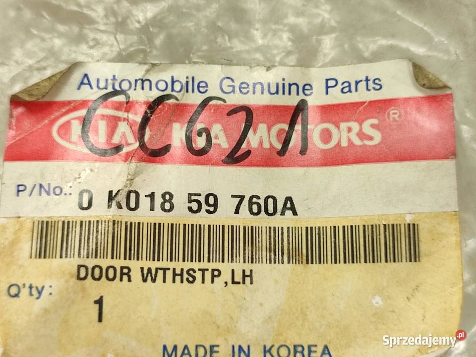 USZCZELKA DRZWI LEWY PRZÓD KIA SPORTAGE 19972002