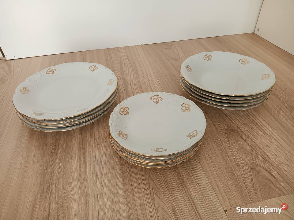 Zestaw talerze Wawel Fryderyka porcelana PRL 16 Kraków sprzedam