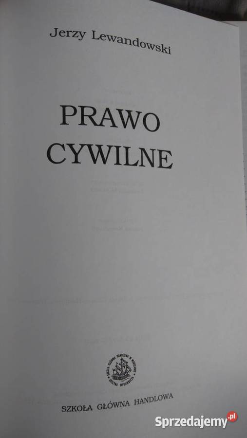 PRAWO CYWILNE Jerzy Lewandowski Rok wydania 1998 Książki naukowe i popularnonaukowe mazowieckie