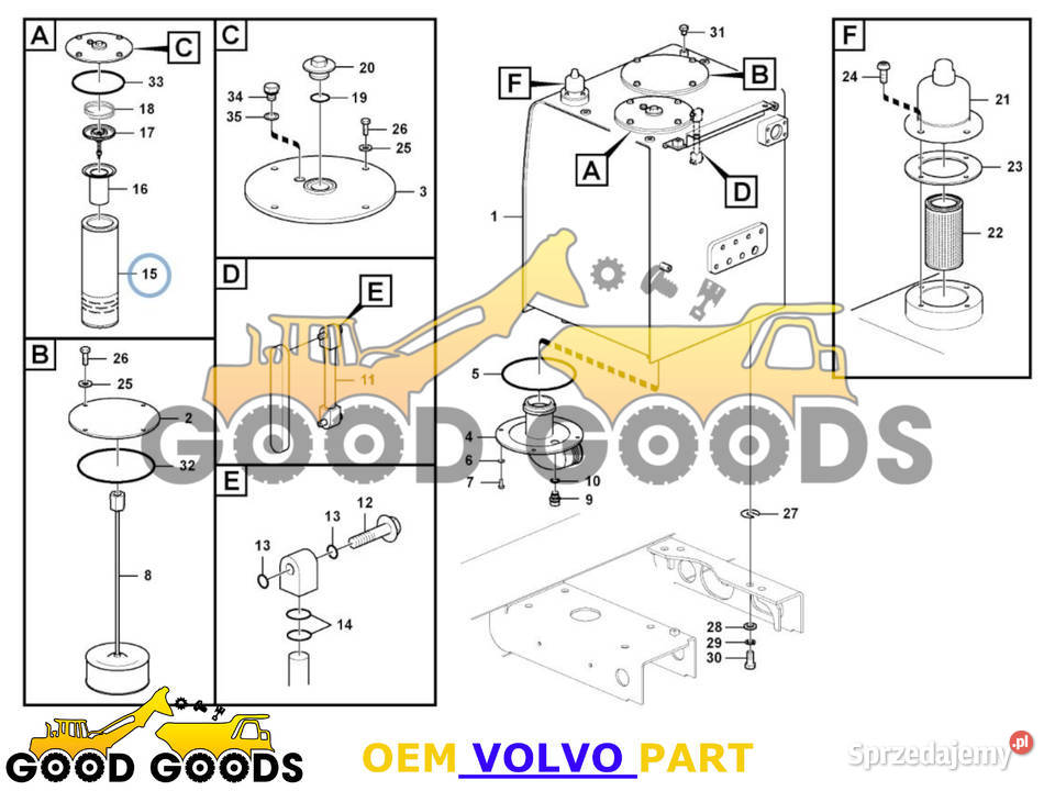 VOLVO FILTR HYDRAULICZNY ZBIORNIKA 14539482 Władysławów