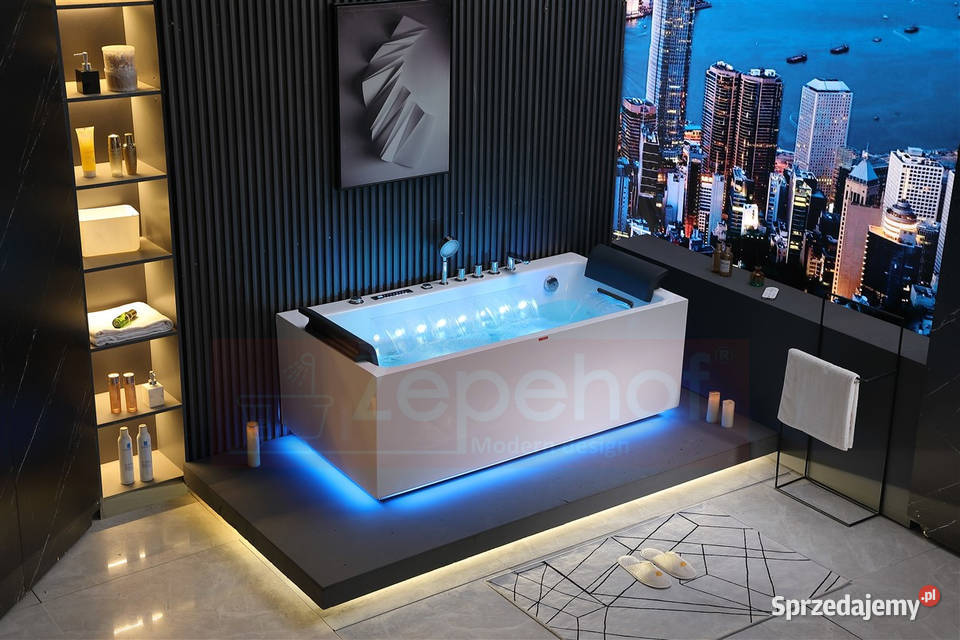 Wanna z hydromasażem EB185 prostokątna podlaskie Grabówka