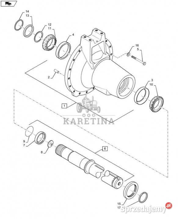 Holland T6090 T6070 Wałek 84158497 Jastrzębniki