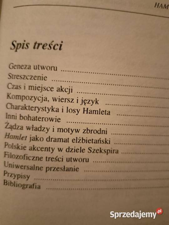 Hamlet Szekspir biblioteka analiz literackich