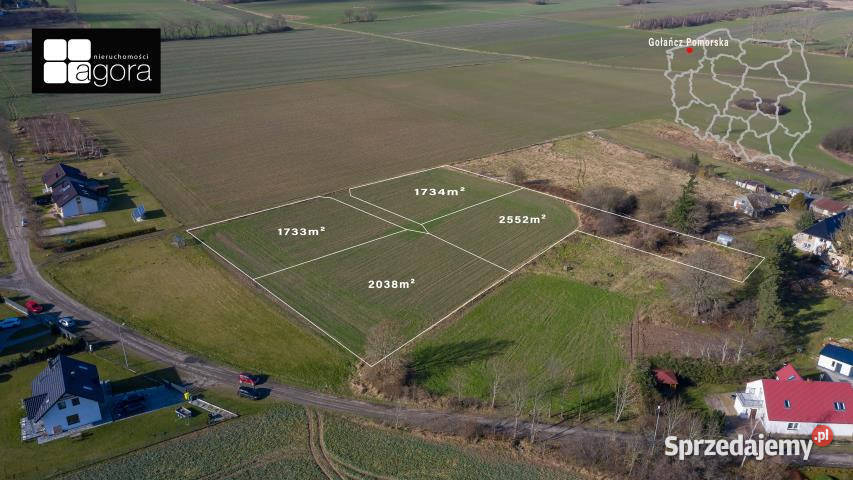 sprzedaży gruntu Gołańcz Pomorska 1734m2 zachodniopomorskie sprzedam