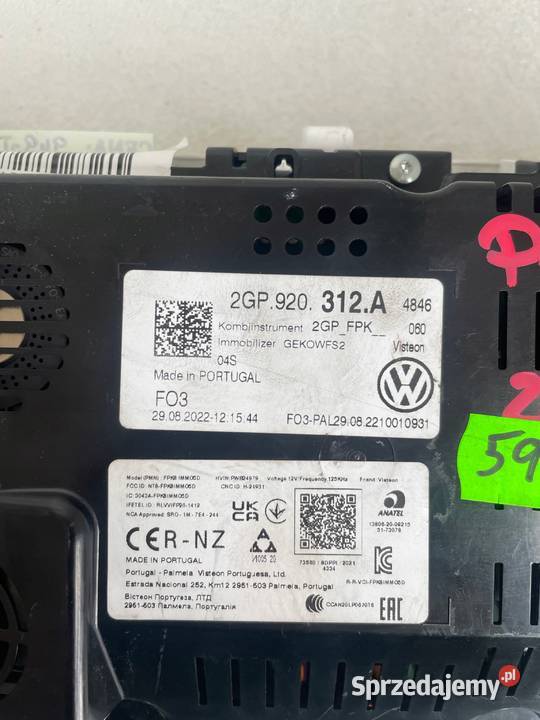LICZNIK ZEGARY WYŚWIETLACZ EKRAN VW POLO 2022r Warszawa