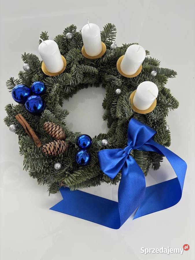 Wianek adwentowo świąteczny żywa choina śląskie