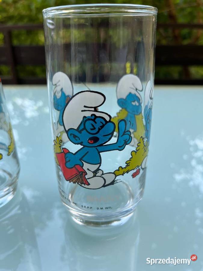 Szklanki wysokie retro Smerfy Smurfs Mysłowice