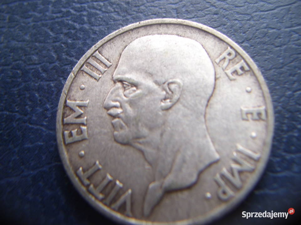 Stare monety 5 lir 1936 Włochy srebro Lesko sprzedam