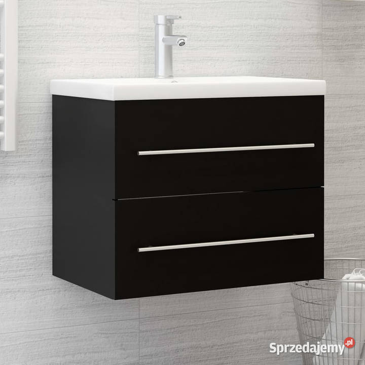 Szafka pod umywalkę czarna 60x385x48 WM804693 Warszawa