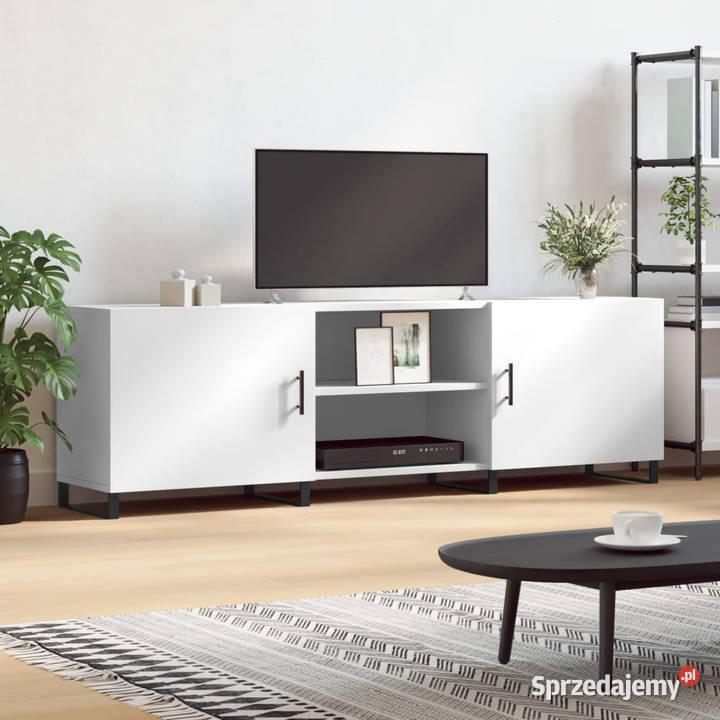 Szafka pod TV biała 150x30x50 materiał Warszawa