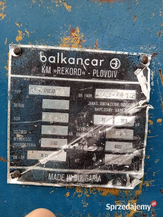 Wózek widłowy Balkancar Opatówko