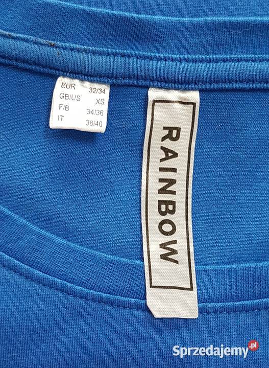 Damska bluzka bawełniana niebieska z krótkim Rozmiar 34(XS) Chrzanów sprzedam