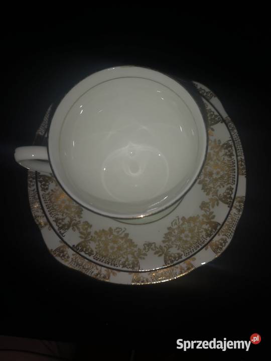 Filiżanka z talerzykiem DIAMOND ENGLAND Porcelana i szkło Gdańsk sprzedam
