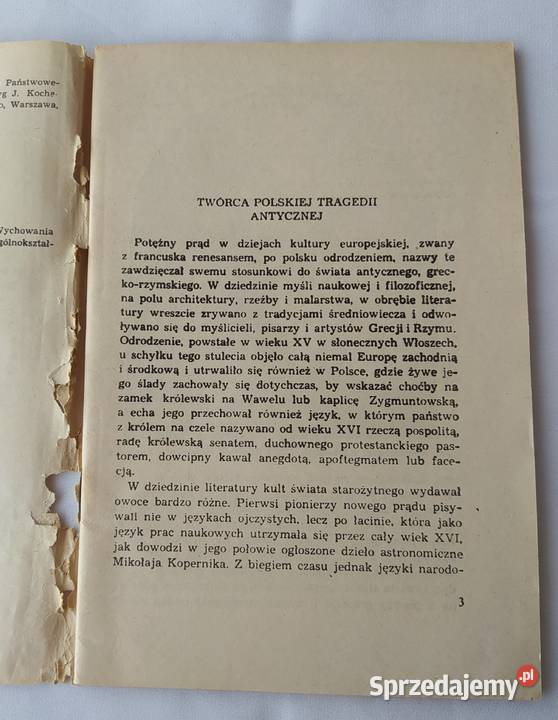 ODPRAWA POSŁÓW GRECKICH Jan Kochanowski Rok wydania 1983 Hajnówka