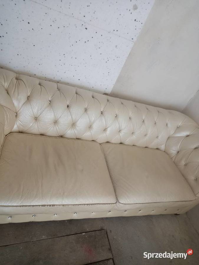 Komplet sof Chesterfield skóra naturalna 321 Kórnik