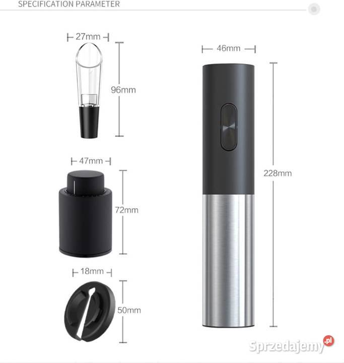 Elektryczny korkociąg do wina z krajalnicą do śląskie Zawiercie