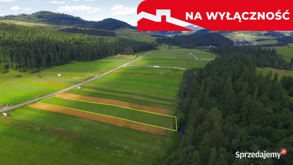 Działka strumyku asfalt małopolskie Łapsze Niżne