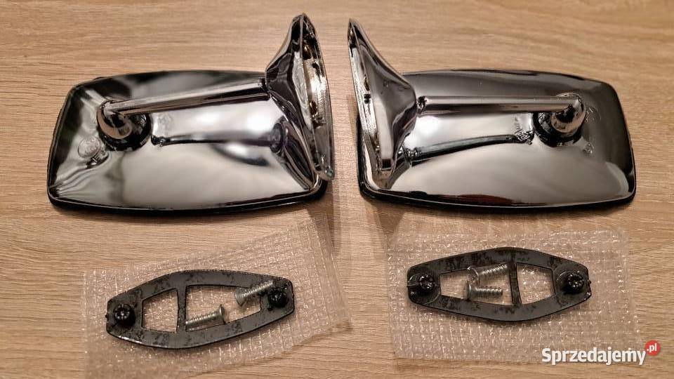 Lusterko zewnętrzne chrom PRL Leszno