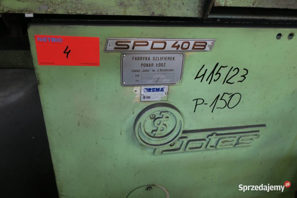 Szlifierka do płaszczyzn Jotes SPD 40B Reszel sprzedam