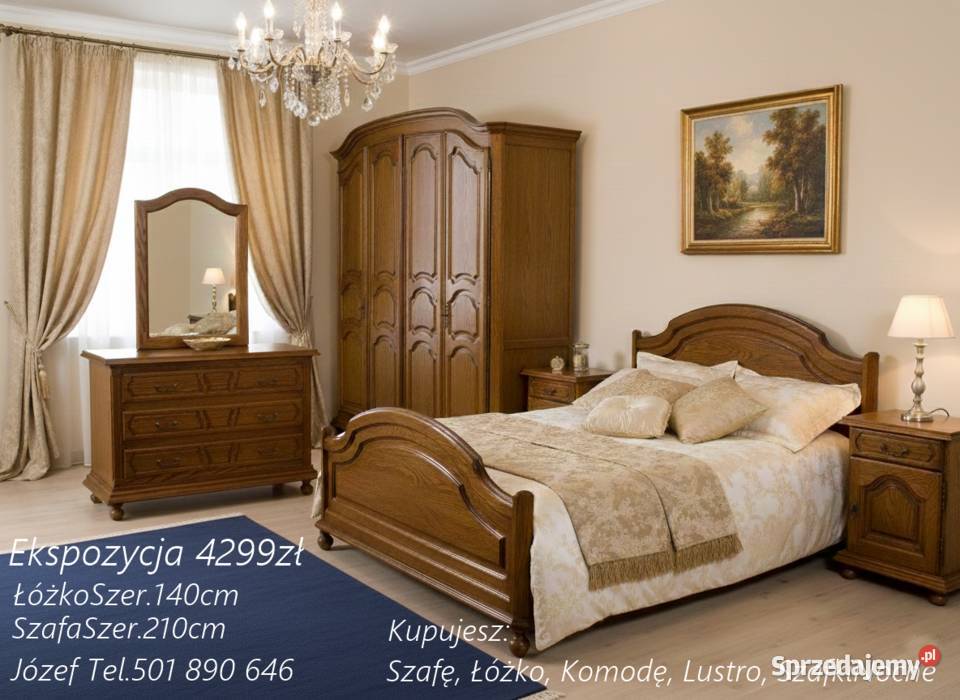 Piękna Sypialnia Dębowa Meble do sypialni Pszczyna