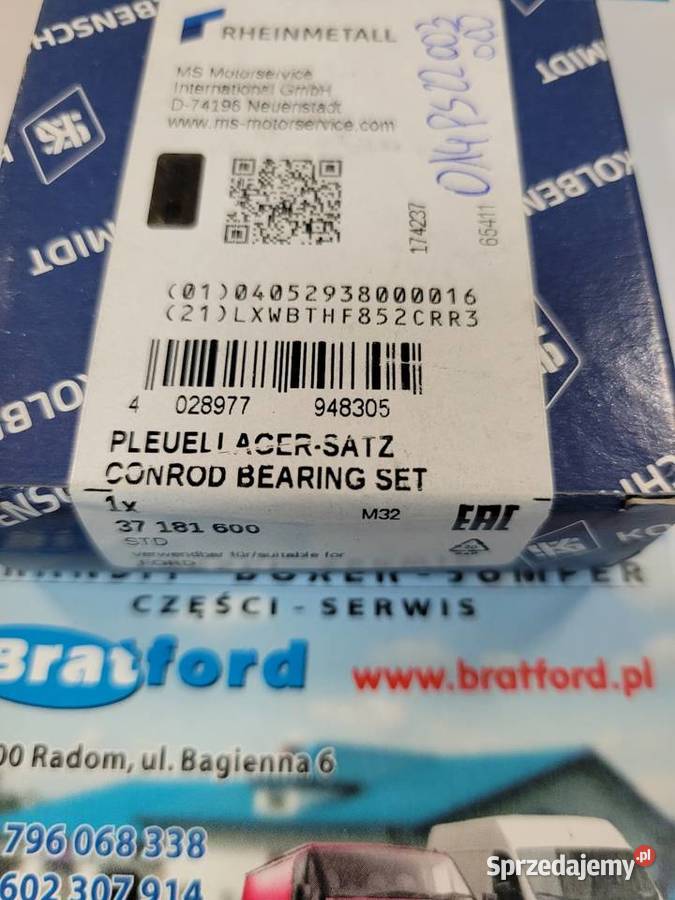Panewki Korbowodowe Ford 20 Ecoblue 37181600 Części samochodowe Radom