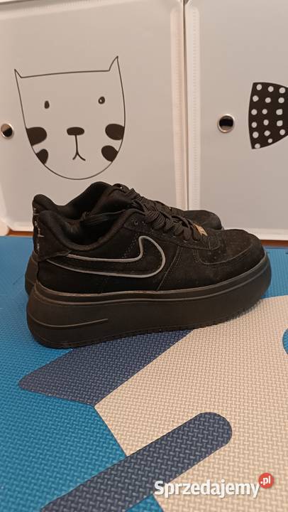 Stylowe czarne sneakersy z miękkiego zamszu 3925 skóra ekologiczna małopolskie Kraków